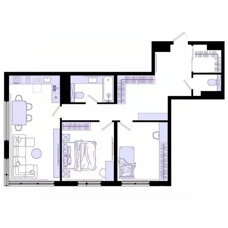 3-к кв. Приморский край, Владивосток Днепровская ул. (64.0 м) - Фото 2