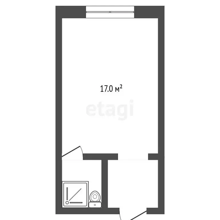 Квартира-студия: Тобольск, микрорайон Иртышский, 6 (17 м) - Фото 1