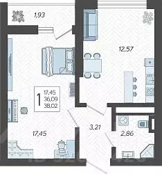 1-к кв. Краснодарский край, Сочи Бытха мкр, ул. Ясногорская, 16/2к5 ... - Фото 1