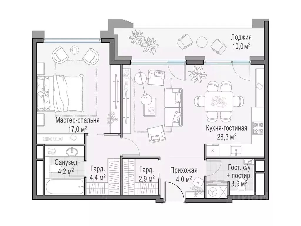2-к кв. Москва ул. Виктора Маслова, 2 (70.6 м) - Фото 0