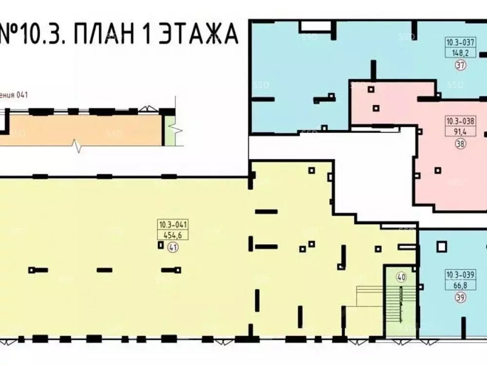 Торговая площадь в Москва Прокшино жилой комплекс, к10.1.1 (455 м) - Фото 2