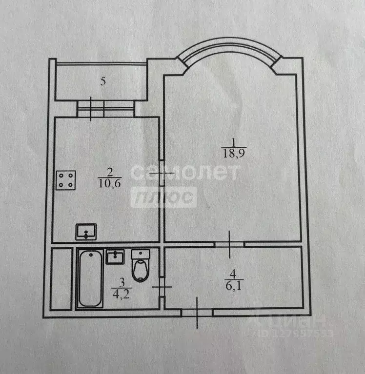 1-к кв. Москва Скобелевская ул., 5К1 (39.8 м) - Фото 2