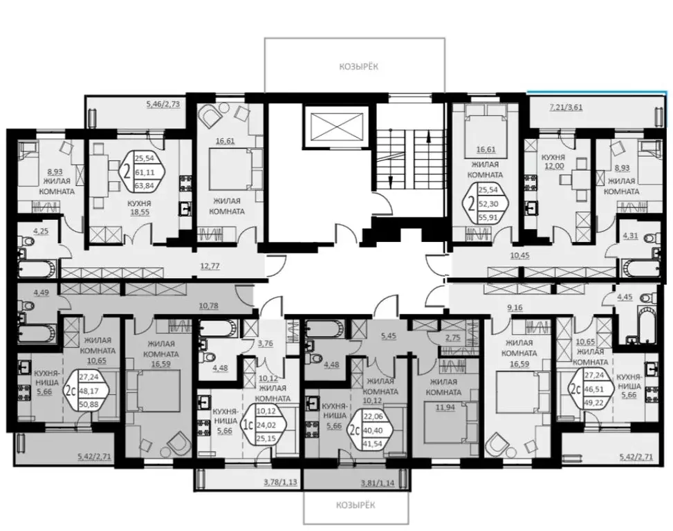 2-к кв. Пермский край, д. Кондратово ул. Г.Н. Нифантова, 12 (63.84 м) - Фото 2