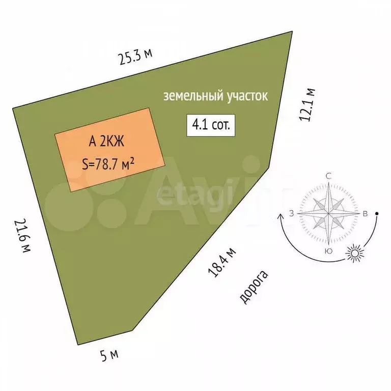 Дом 78,7 м на участке 4,1 сот. - Фото 0