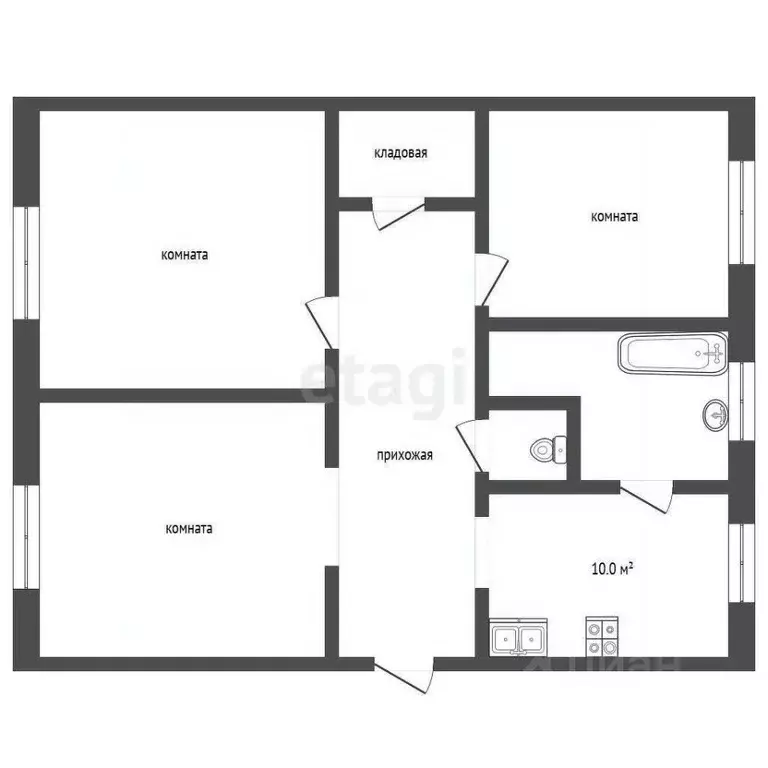 Комната Ярославская область, Ярославль просп. Октября, 31 (16.0 м) - Фото 1