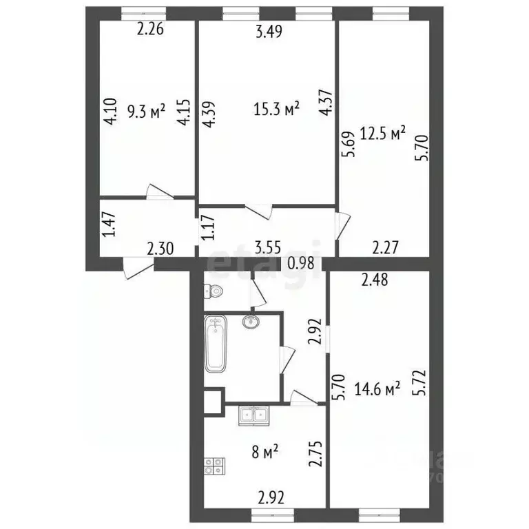 4-к кв. Санкт-Петербург 6-я Красноармейская ул., 12 (75.5 м) - Фото 0