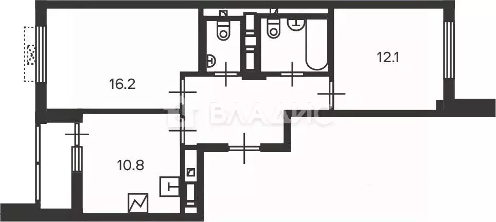 2-к кв. Москва Кусковская ул., 12/1 (54.0 м) - Фото 2