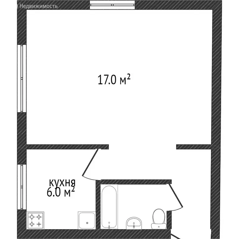 1-комнатная квартира: Златоуст, проспект имени Ю.А. Гагарина, 4-я ... - Фото 0