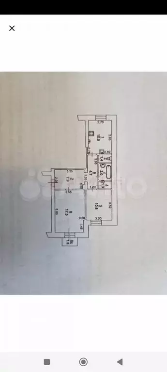 2-к. квартира, 56 м, 3/4 эт. - Фото 0