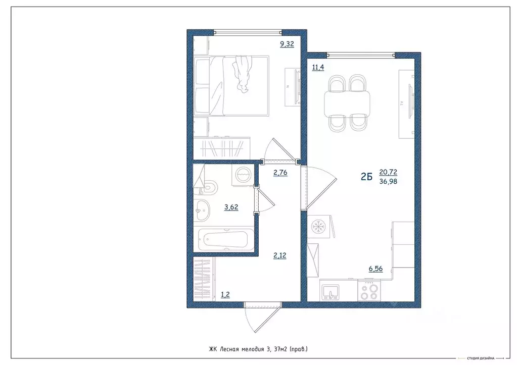 2-к кв. Тверская область, Тверь ул. Левитана, 93А (37.0 м) - Фото 1