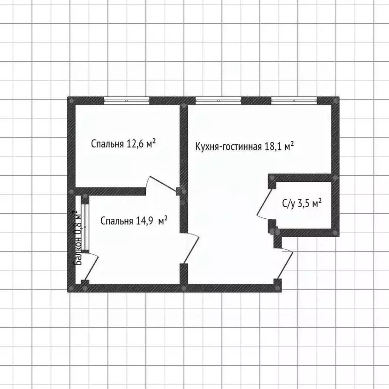 3-к кв. Адыгея, Майкоп ул. Димитрова, 11/2 (49.1 м) - Фото 1