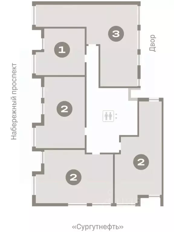 3-к кв. Ханты-Мансийский АО, Сургут 1-й мкр, Нефть жилой комплекс ... - Фото 2