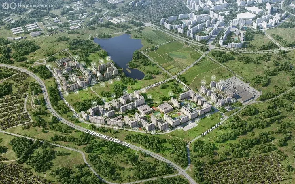 1-комнатная квартира: Люберцы, микрорайон Зенино ЖК Самолёт, Озёрная ... - Фото 1