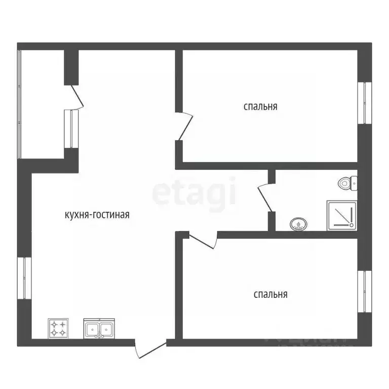 3-к кв. Крым, Ялта муниципальный округ, Гаспра пгт ул. Маратовская, 14 ... - Фото 2