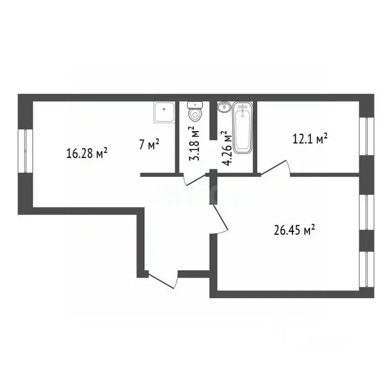 3-к кв. Красноярский край, Красноярск ул. Ерофеевская, 2 (80.0 м) - Фото 2