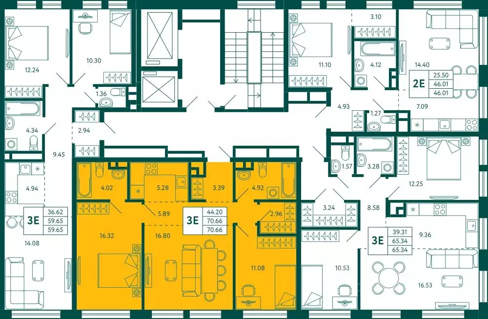 2-к кв. Башкортостан, Уфа Зеленая Роща жилрайон, Терле Парк жилой ... - Фото 2