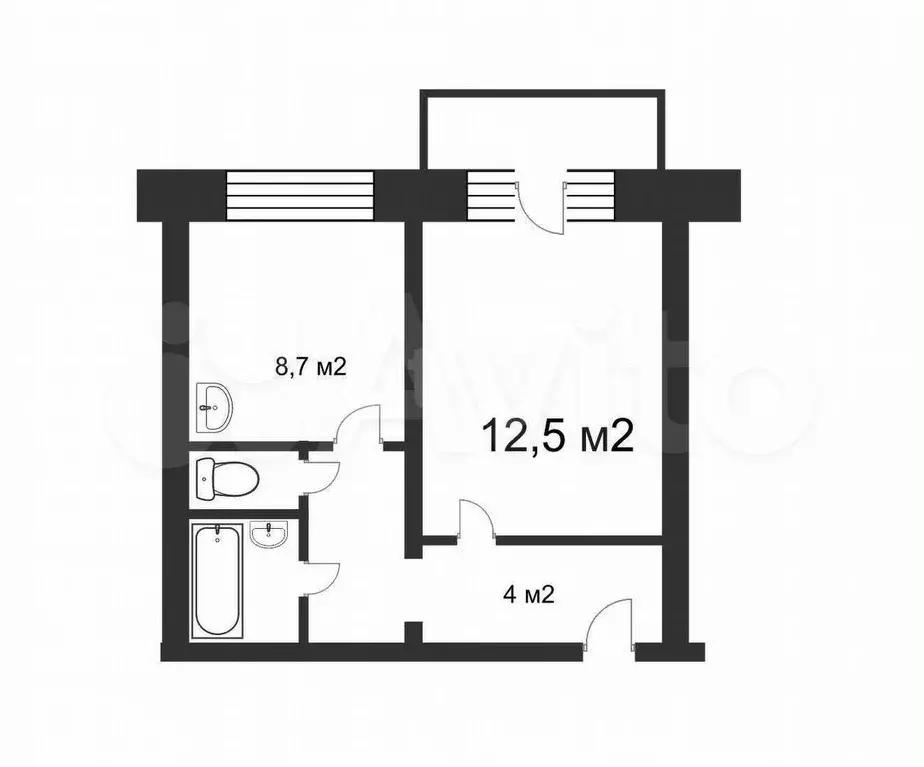 1-к. квартира, 34,7 м, 2/9 эт. - Фото 0