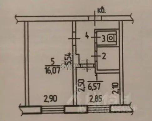 1-к кв. Белгородская область, Старый Оскол Макаренко мкр, 19 (30.8 м) - Фото 2