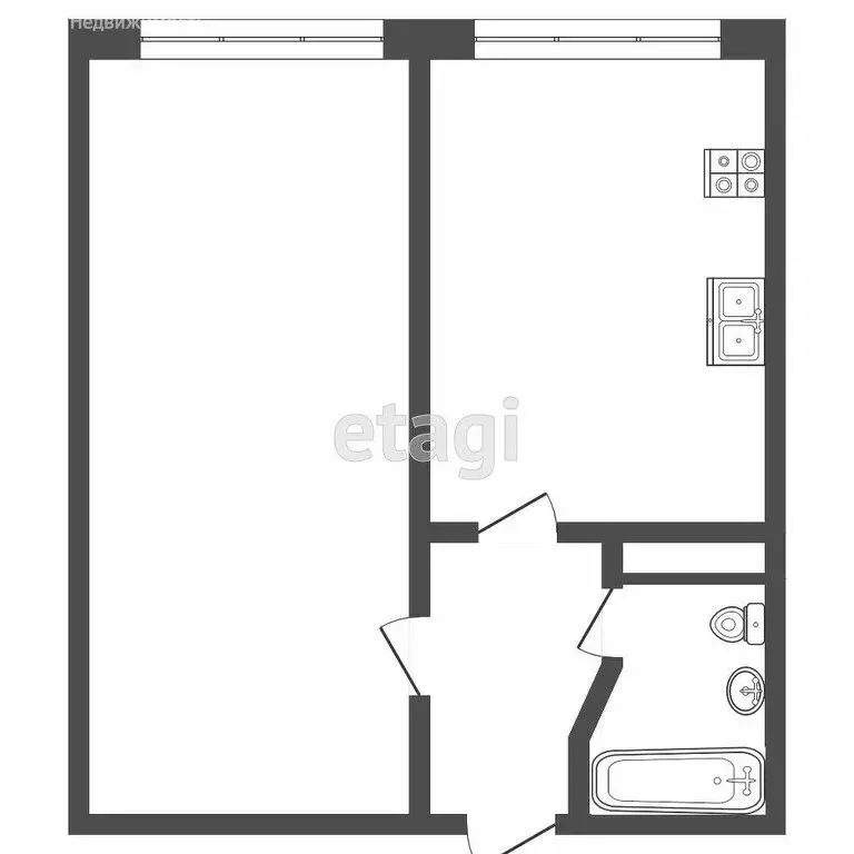 1-комнатная квартира: Тюмень, улица Олега Антонова, 2 (37 м) - Фото 0