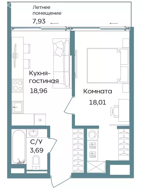 1-комнатная квартира: Республика Крым, Саки, курортный кластер Темпо ... - Фото 0
