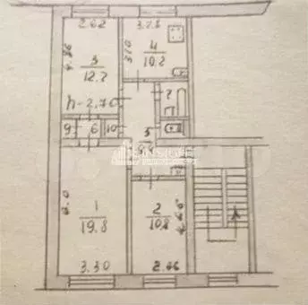 3-к. квартира, 71,4 м, 5/5 эт. - Фото 0