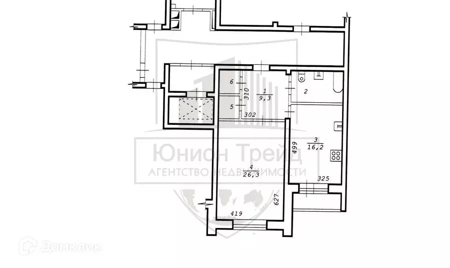 Продаётся 1-к квартира, 62 м - Фото 1