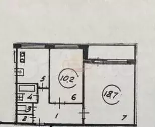 2-к. квартира, 48,5 м, 6/9 эт. - Фото 0