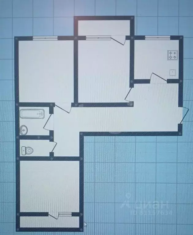 3-к кв. Иркутская область, Ангарск 92-й кв-л,  (66.6 м) - Фото 2