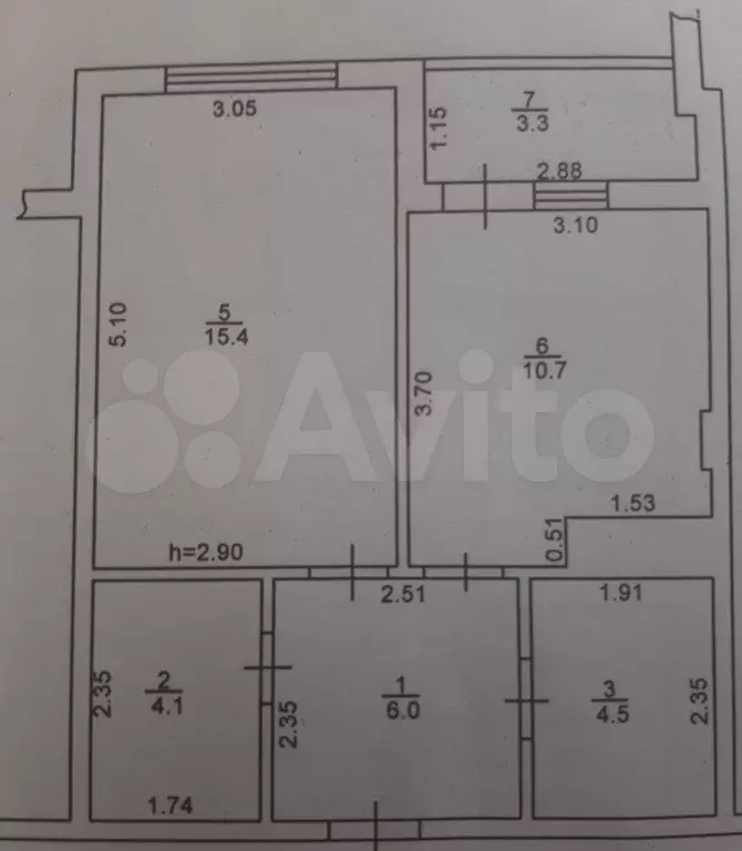 1-к. квартира, 44 м, 7/9 эт. - Фото 0