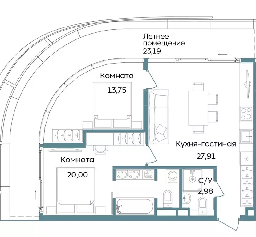 3-комнатная квартира: Республика Крым, Саки (87.83 м) - Фото 1