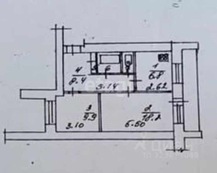 2-к кв. Тверская область, Тверь Комсомольский просп., 10 (51.2 м) - Фото 1