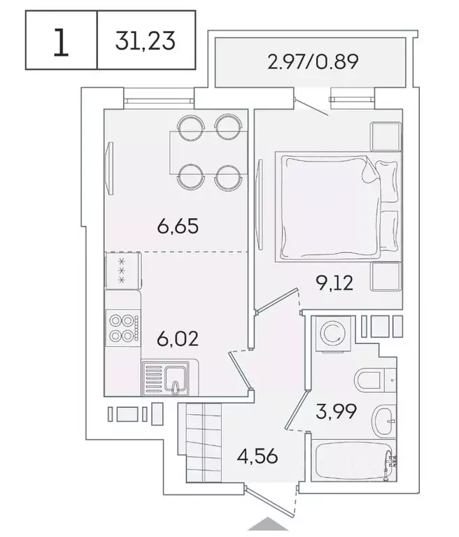 1-к кв. Ленинградская область, Мурино Всеволожский район, ул. ... - Фото 1