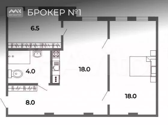 3-к. квартира, 54 м, 3/3 эт. - Фото 0