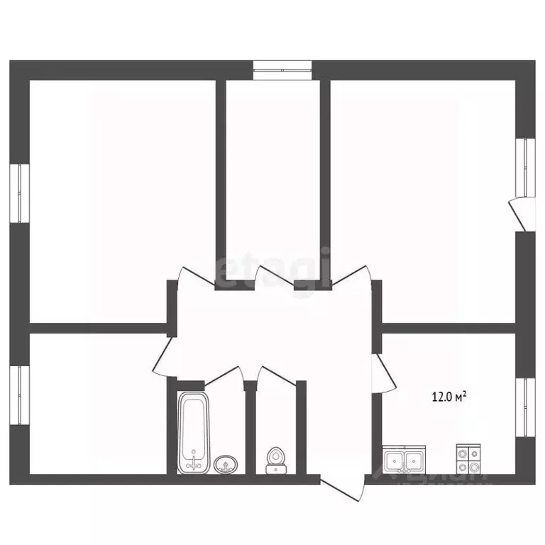 4-к кв. Вологодская область, Вологда Фрязиновская ул., 26А (69.8 м) - Фото 2