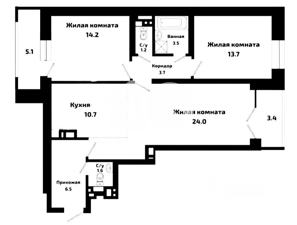 3-к кв. Новосибирская область, Новосибирский район, Станционный ... - Фото 1