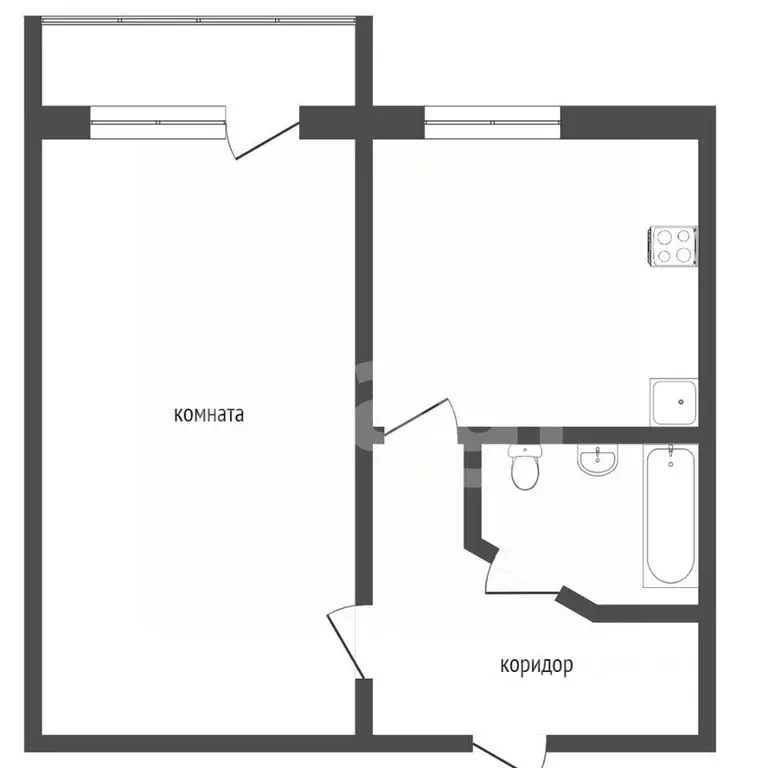 1-к кв. Ханты-Мансийский АО, Сургут просп. Ленина, 40 (29.9 м) - Фото 1
