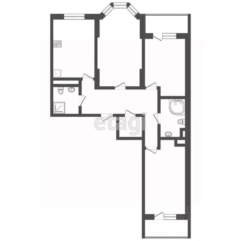 3-к кв. Московская область, Дмитров ул. Космонавтов, 56 (76.6 м) - Фото 1