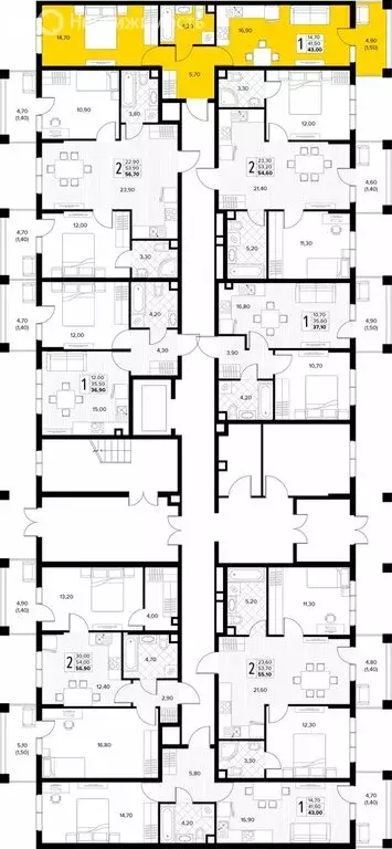 1-комнатная квартира: Сукко, жилой комплекс Кипарис (43 м) - Фото 1