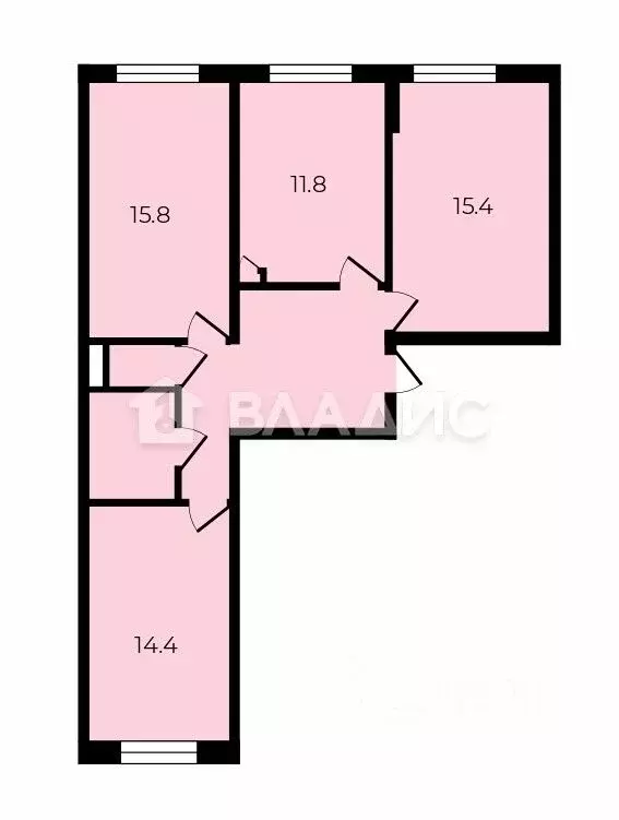 3-к кв. Московская область, Люберцы городской округ, Мирный пгт ул. ... - Фото 2