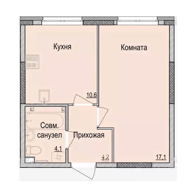 1-к кв. Удмуртия, Ижевск Камбарская ул., 94к2 (35.31 м) - Фото 0