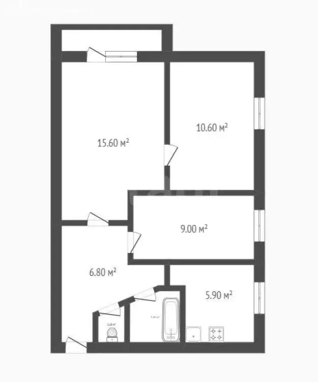 3-комнатная квартира: Борисоглебск, Сенная улица, 74А (51 м) - Фото 0