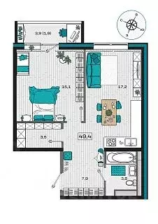 1-к кв. Приморский край, Уссурийск Радужный мкр,  (49.4 м) - Фото 0