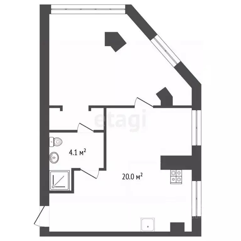 1-к кв. Севастополь ул. Александра Маринеско, 1Бк2 (41.0 м) - Фото 1