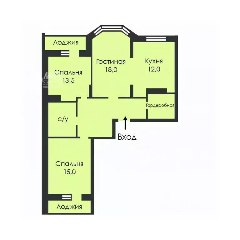 3-к кв. Московская область, Дмитров ул. Космонавтов, 56 (77.9 м) - Фото 2