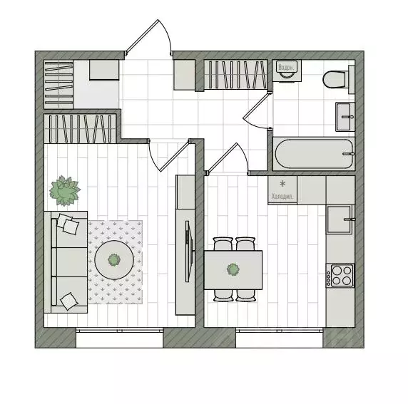 1-к кв. Кировская область, Киров бул. Прибрежный, 6 (34.2 м) - Фото 1