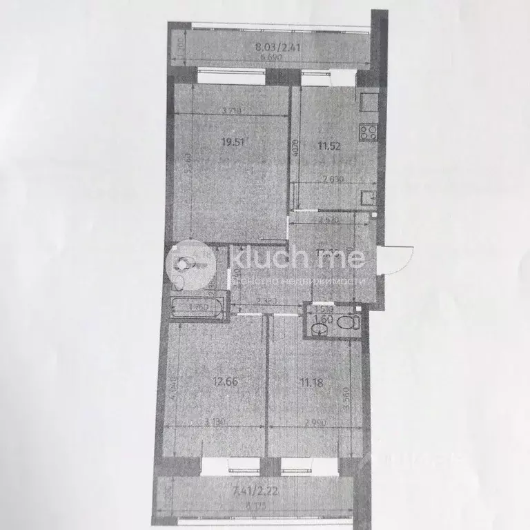 3-к кв. Татарстан, Казань Бухарская ул., 32к1 (78.0 м) - Фото 2