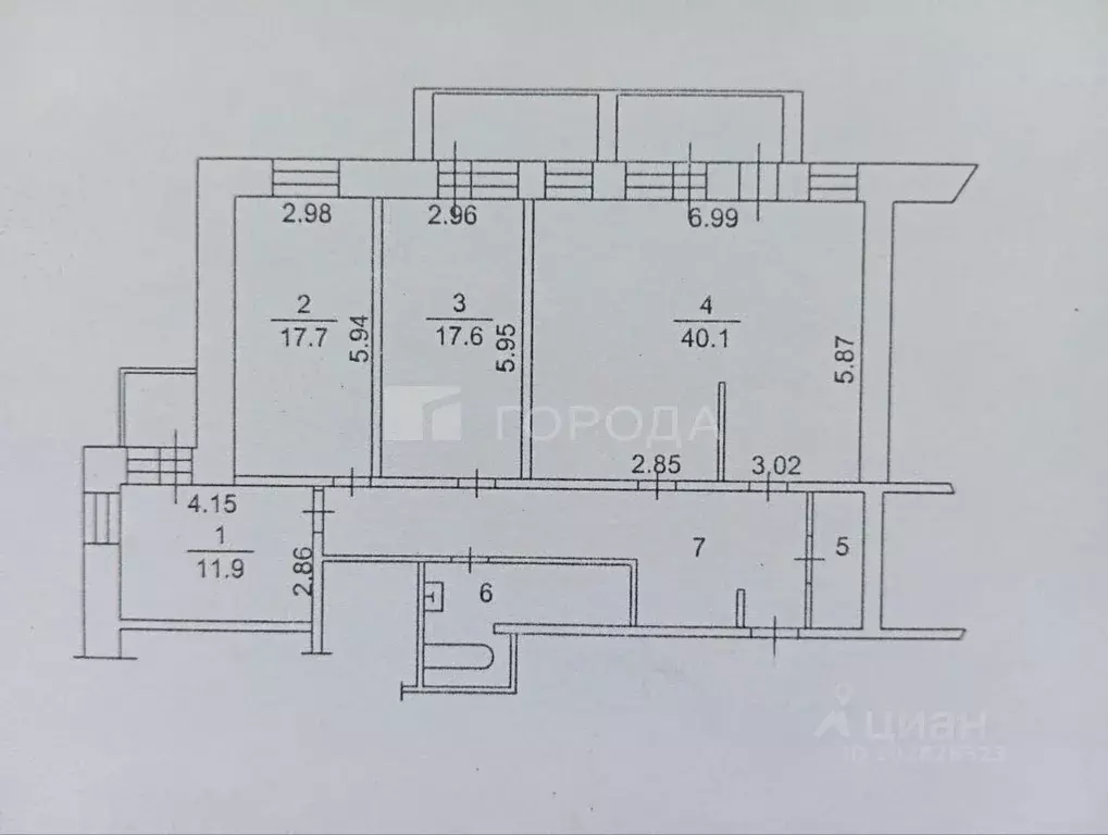 4-к кв. Томская область, Томск Учебная ул., 39/2 (120.4 м) - Фото 2