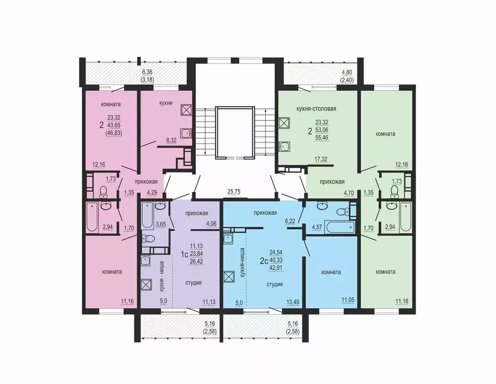 Квартира-студия: посёлок Западный, улица Дружбы, 5 (26.42 м) - Фото 2