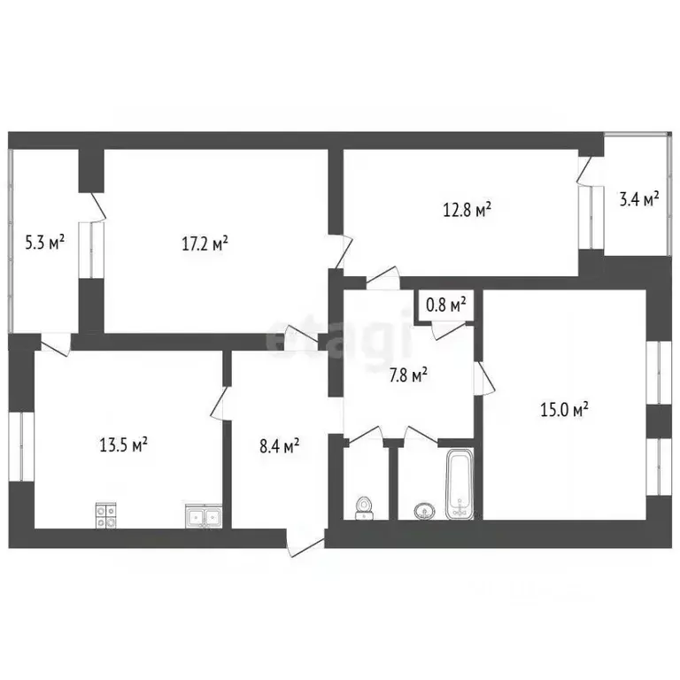 3-к кв. Ростовская область, Ростов-на-Дону просп. 40-летия Победы, 32 ... - Фото 1