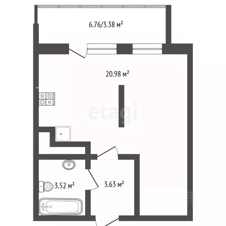 Студия Тюменская область, Тюменский муниципальный округ, д. Патрушева ... - Фото 2